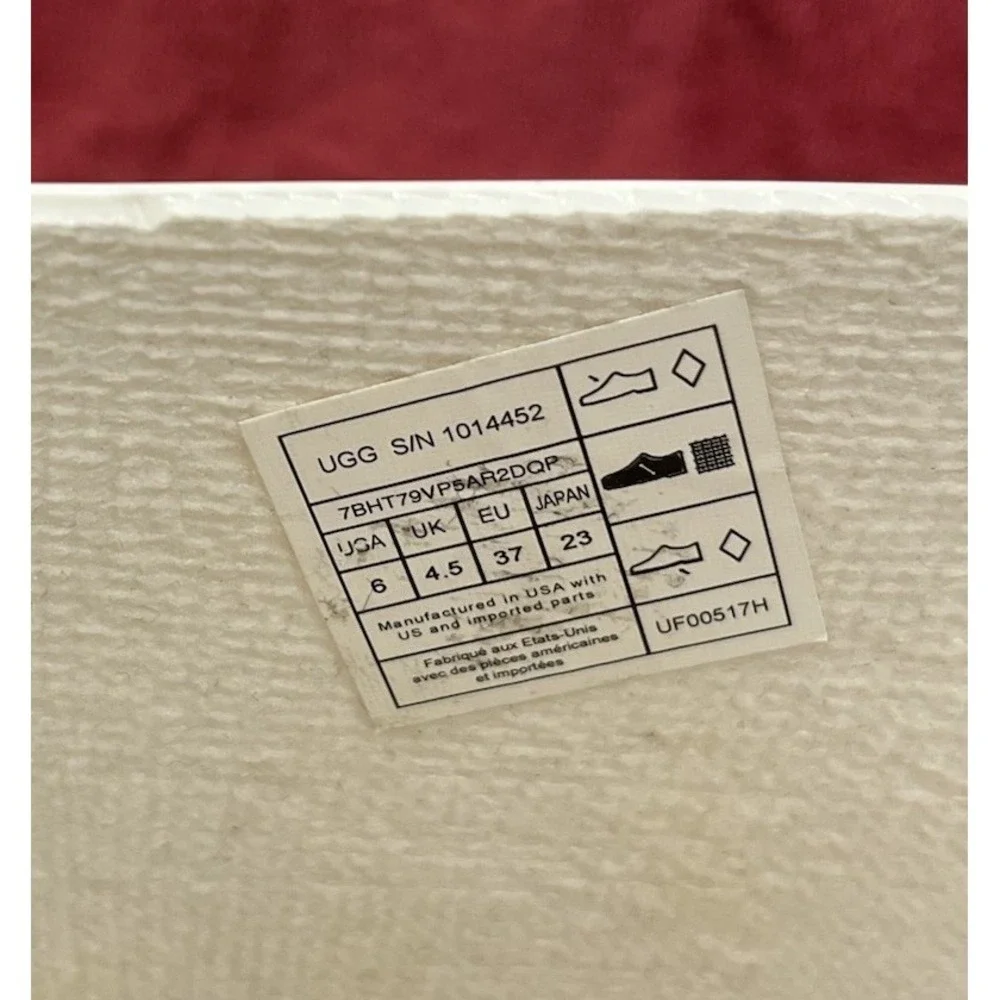 UGG Sienna Rubber Rain Waterproof Mid Calf Boots White Women's Size 6
